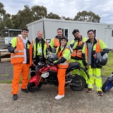 group of motorcycle learner students honda grom